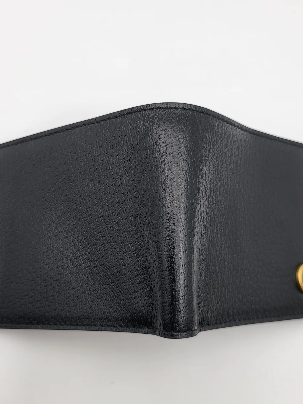 Gucci Black Grained Leather GG Bifold Wallet 428726..Like New !!!
